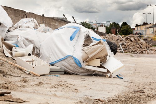 Garage clearance process in progress with eco-friendly practices